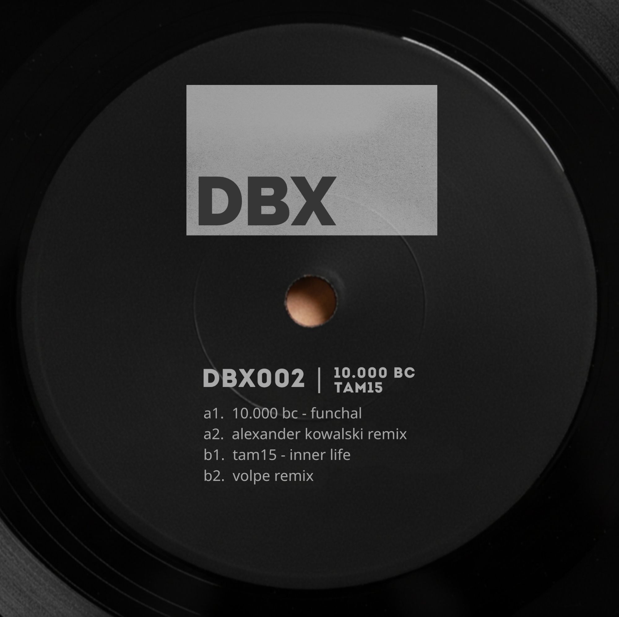 10.000 BC | Tam15 – DBX002 vinyl cover