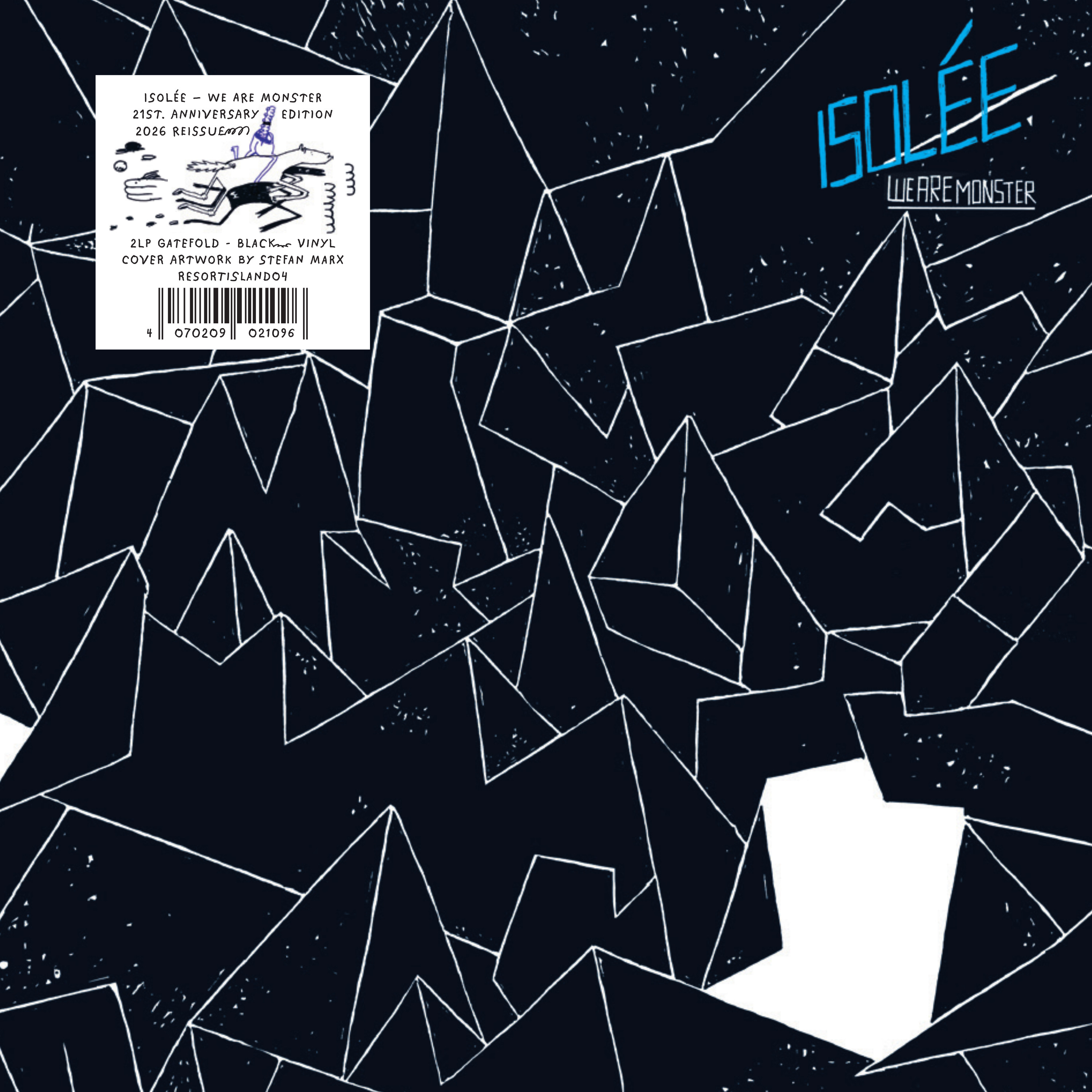 isolée – we are monster (2026 ReEdition-2LP GF-black vinyl) vinyl cover