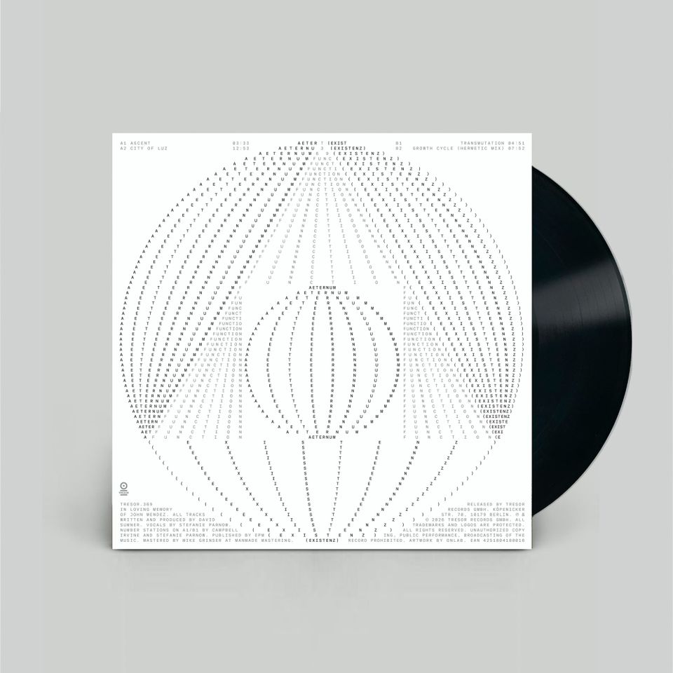 Function - Aeternum (Existenz) (12" vinyl, pantone print, dl card)