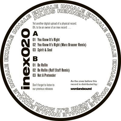 Julius Rennert - You Know It's Right EP (12" Vinyl) - SoundGround музикален магазин