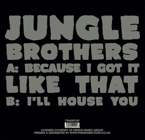 Jungle Brothers - Because I Got It Like That / I'll House You