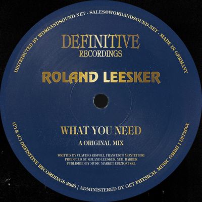 Roland Leesker - What You Need (12" Excl) - SoundGround музикален магазин