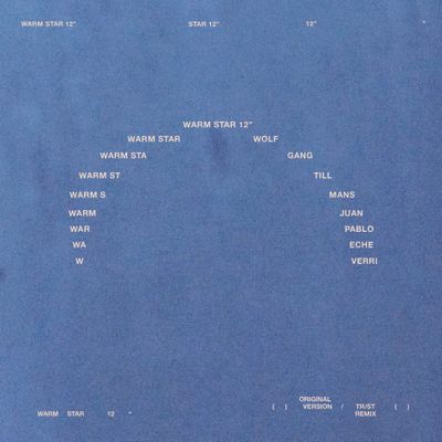 Wolfgang Tillmans & Juan Pablo Echeverri - Warm Star 12" (incl remixes by TR/ST) (12" Excl) - SoundGround музикален магазин