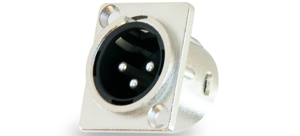 Конектор Master Audio HY4830, Монтажен XLR, Мъжки