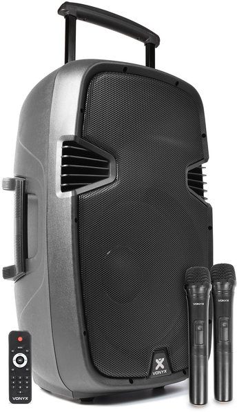 Vonyx SPJ-PA915 Активна тонколона 15", 700W, USB, Вградени микрофони, Батерия