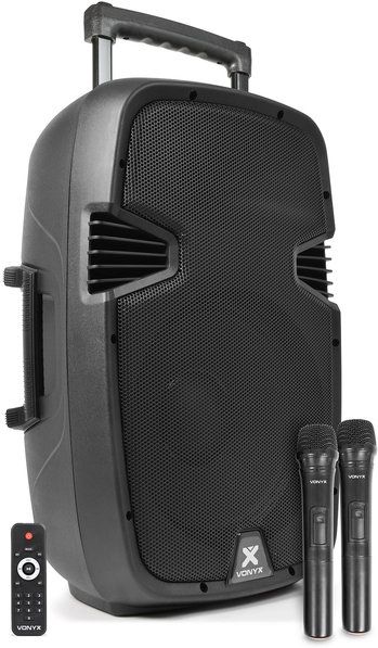 Vonyx SPJ-PA912 Активна тонколона 12", 500W, USB, Вградени микрофони, Батерия