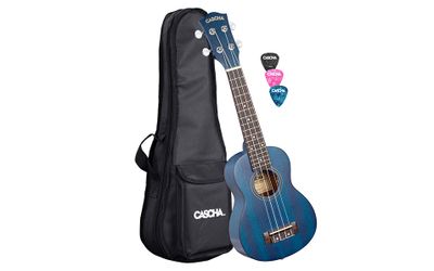 Сопрано укулеле Cascha HH 2266, Mahogany, Синьо - SoundGround музикален магазин