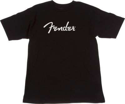 Fender Spaghetti Logo Tee Blk - M - SoundGround музикален магазин