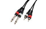 Aудио кабел Cascha HH 2094, RCA/2x 6.3mm, 1m 1