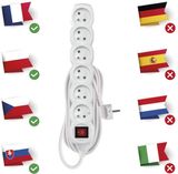 EMOS P1615, Разклонител с 6 гнезда, 5м. кабел и 16А ключ 2