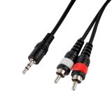 Аудио кабел Cascha HH 2098, 2xRCA/3.5mm,3m 2