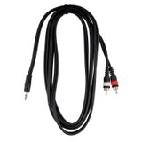 Аудио кабел Cascha HH 2098, 2xRCA/3.5mm,3m 3