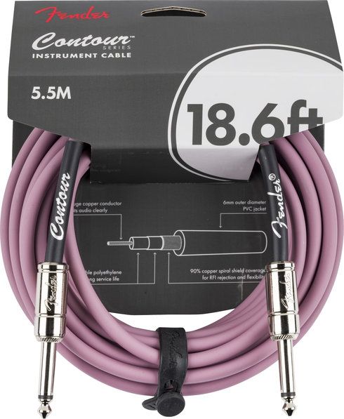 Fender Contour™ Instrument Cable, Burgundy Mist, 18.6'