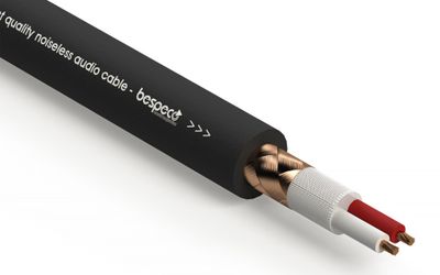 Микрофонен кабел Bespeco B/CVP100SBK, 2x0.25mm², Ø6.5mm, Черен - SoundGround музикален магазин