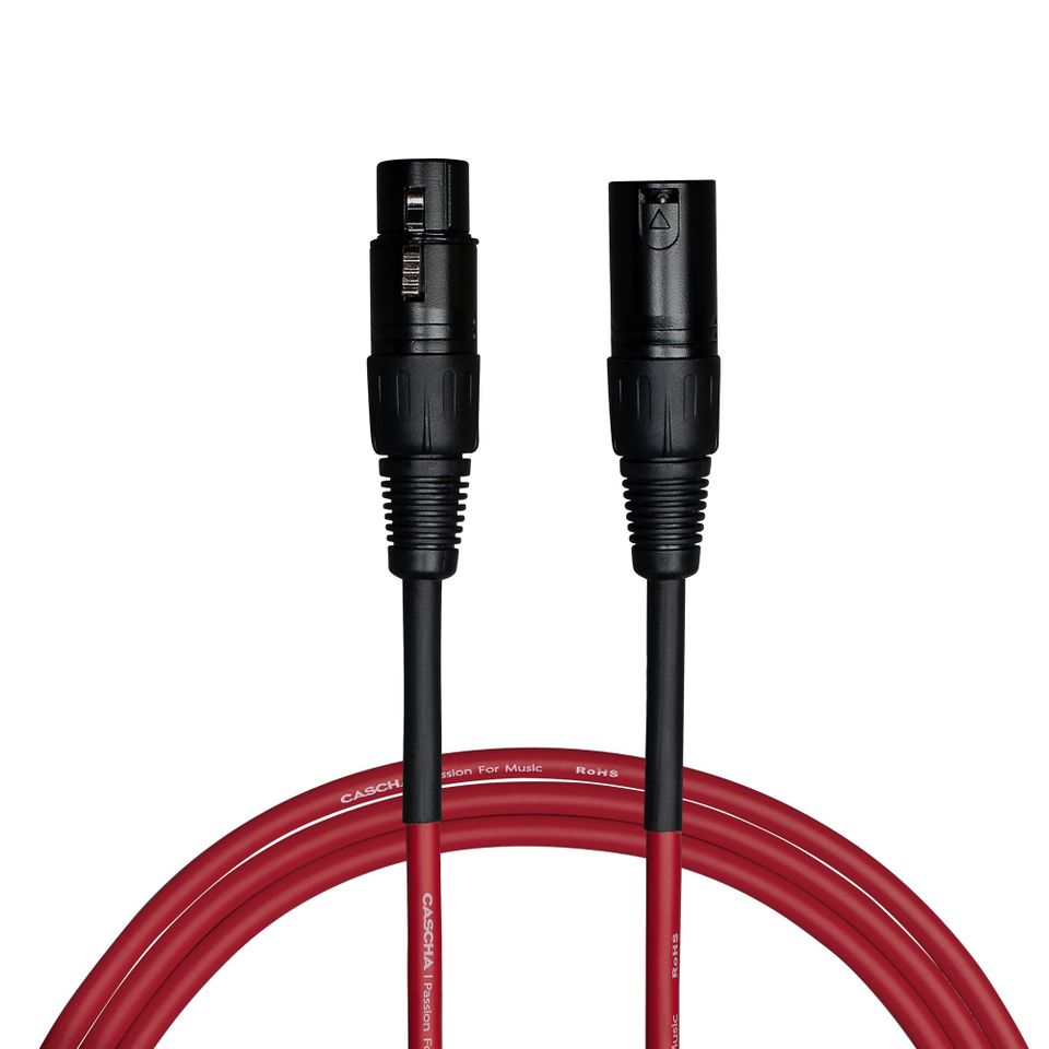 Кабел Cascha Standard Line CCS-M1RD2, Червен, XLR/XLR, 2m