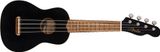 Fender Venice Soprano Uke, Walnut Fingerboard, Black 1