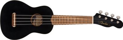 Fender Venice Soprano Uke, Walnut Fingerboard, Black - SoundGround музикален магазин