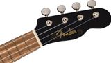 Fender Venice Soprano Uke, Walnut Fingerboard, Black 3