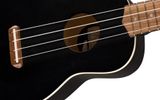 Fender Venice Soprano Uke, Walnut Fingerboard, Black 5