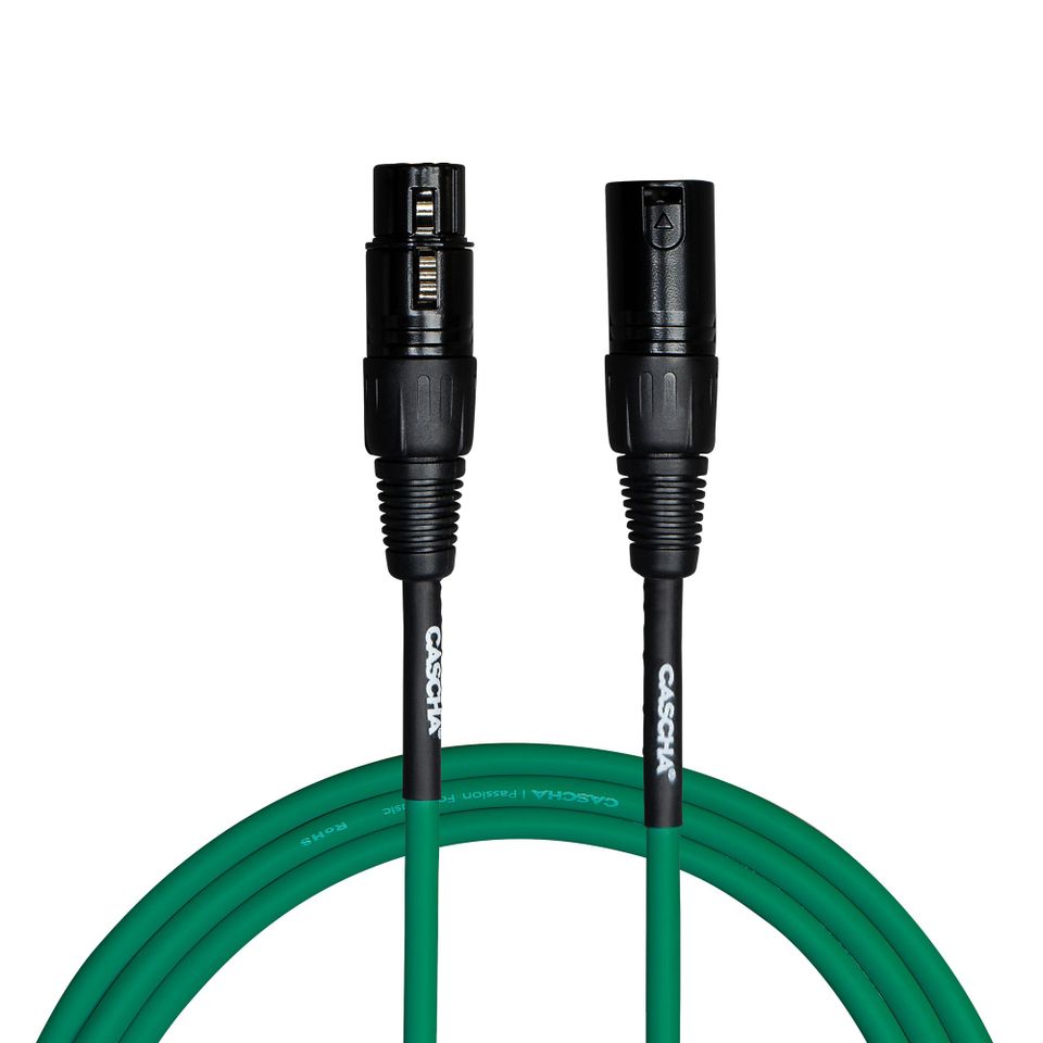 Кабел Cascha Standard Line CCS-M1GR2, Зелен, XLR/XLR, 2m