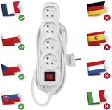 EMOS P1415, Разклонител с 4 гнезда, 5м. кабел и 16А ключ 3