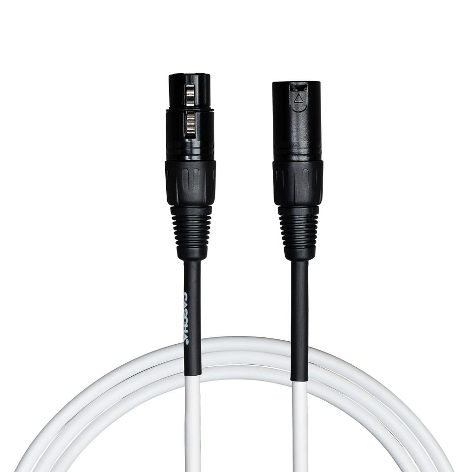 Кабел Cascha Standard Line CCS-M1WH2, Бял, XLR/XLR, 2m