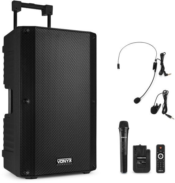 Vonyx VSA700-BP, Активна тонколона 15", 1000W, Combo