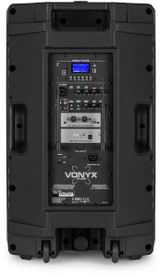Vonyx VSA700-BP, Активна тонколона 15", 1000W, Combo 3