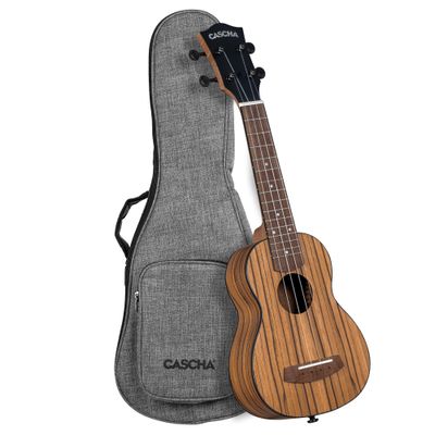 Сопрано укулеле Cascha CUSZW1 Zebra Wood - SoundGround музикален магазин