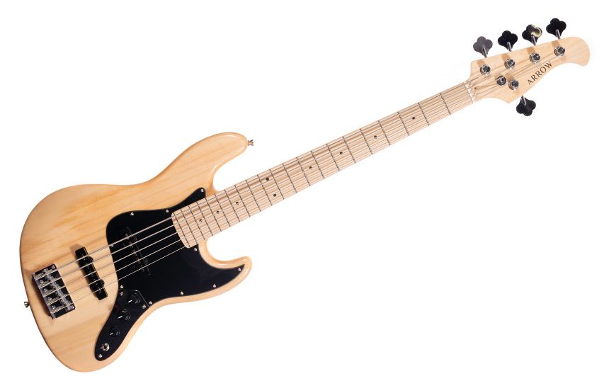 Електрическа бас китара Arrow Louisiana 5 Bass Natural Maple/White